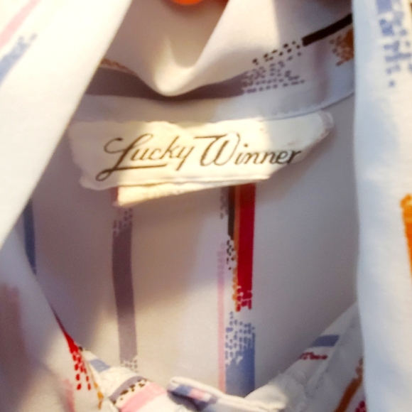 Vintage Lucky Winner Bow Tie Button Up Artistry - Picture 6 of 8